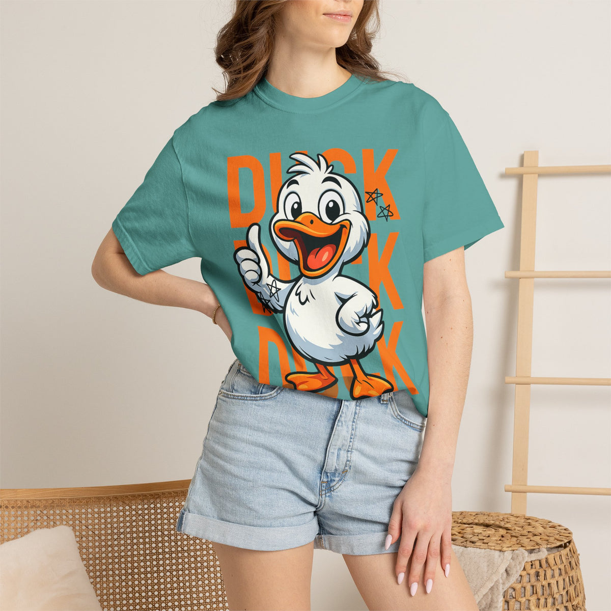 Comfort Colors® Funny Duck Shirt Orange, Cute Duck Graphic Tee, Humorous Animal T-Shirt, Minimalist Funny Shirt, Gift for Duck Lovers