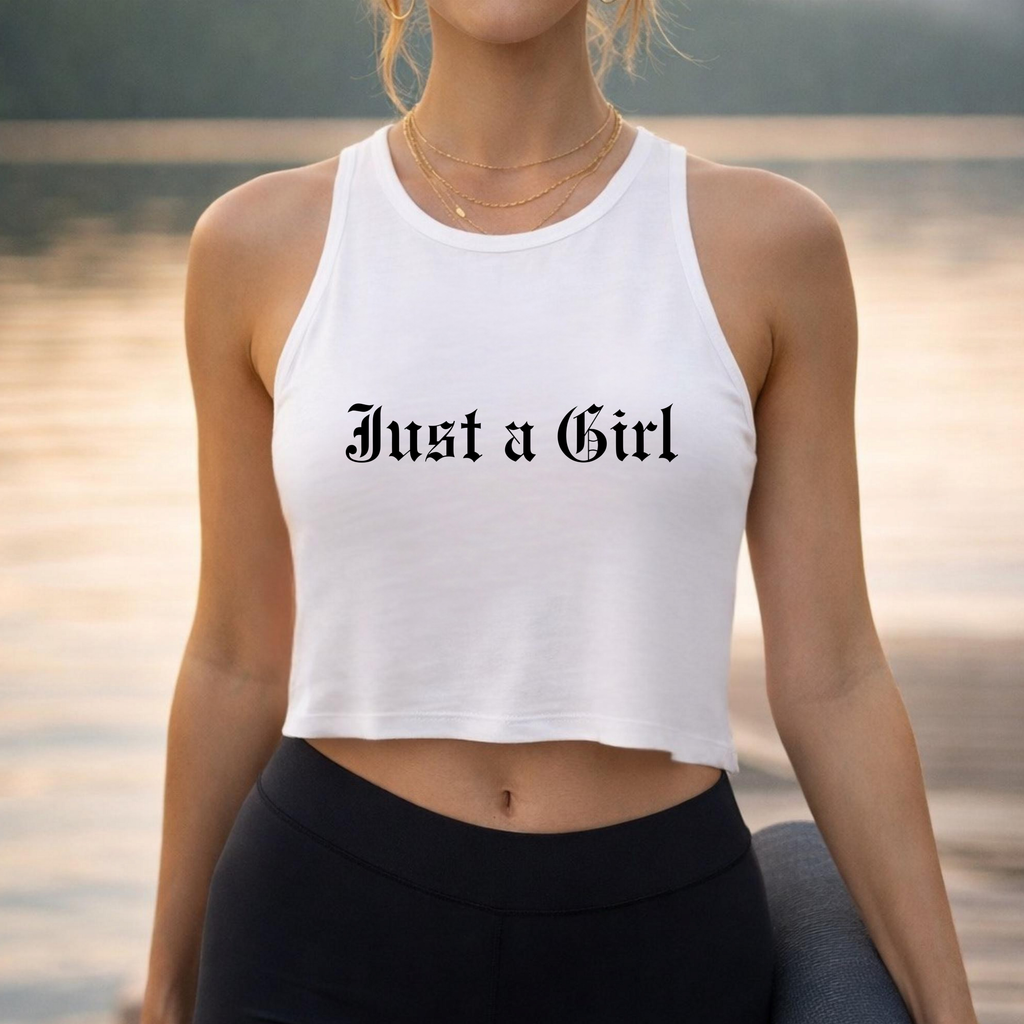 Just a girl Tee Tank top, Vintage-Inspired Rock Shirt,  Just a Girl shirt, Tragic Kingdom Design - Im Just a Girl