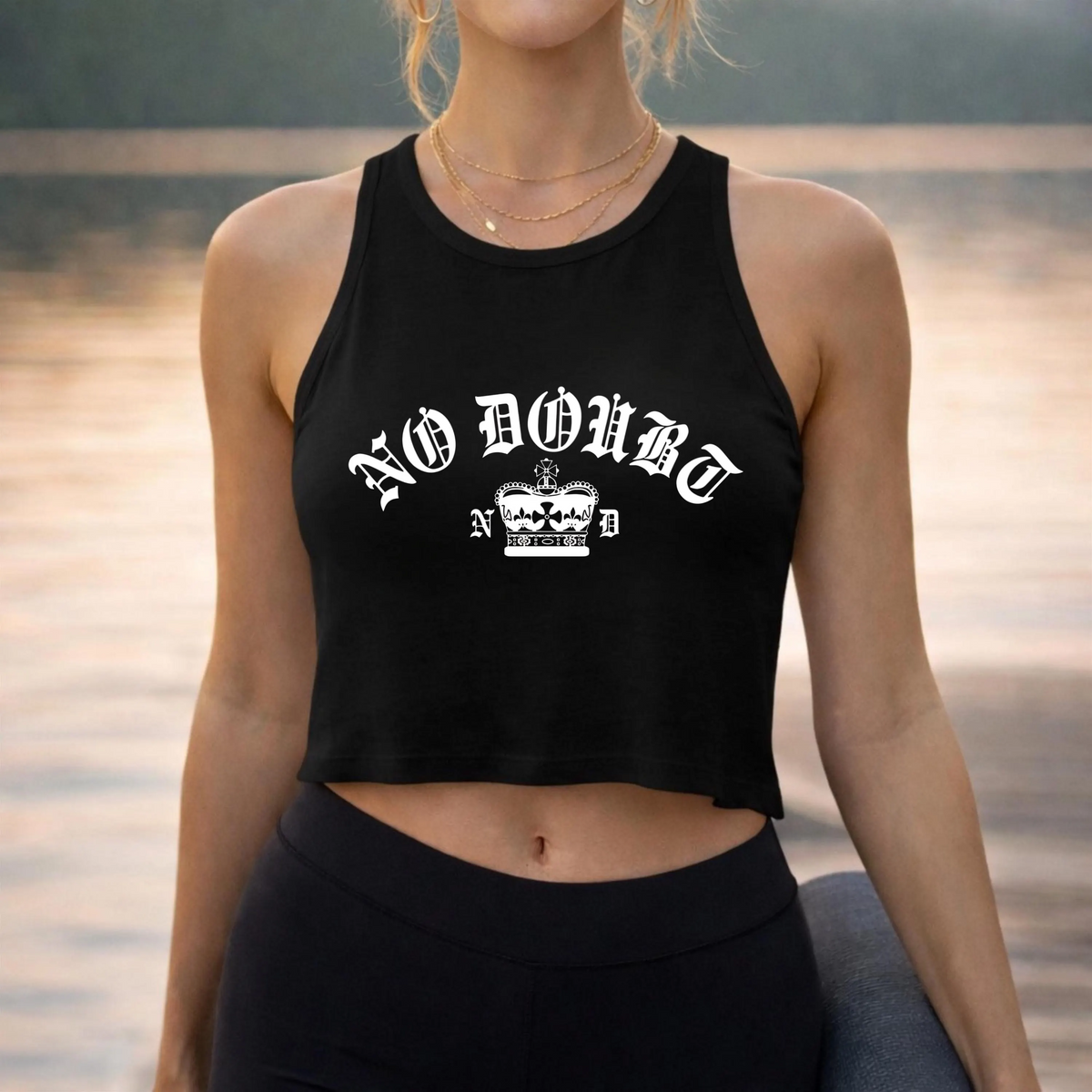 No Doubt Band Unisex Tank top, 90s Ska Punk Rock Graphic Tee, Tragic Kingdom Era Orange Crop Top, Retro Gwen Stefani Fan Gift