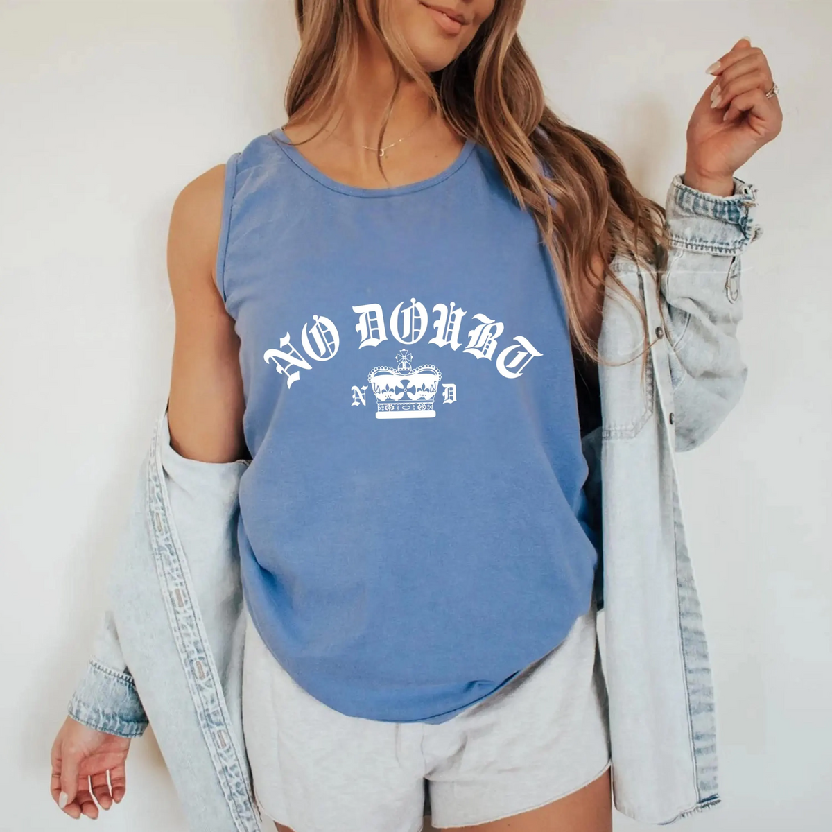 Comfort Colors® No Doubt Band Unisex Tank top, 90s Ska Punk Rock Graphic Tee, Tragic Kingdom Era Orange Crop Top,Retro Gwen Stefani Fan Gift