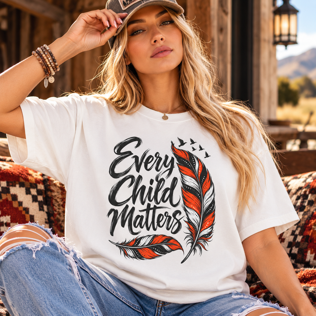 Comfort Colors® Every Child Matters Shirt | Orange Shirt Day Women Tee | Indigenous Owned Business | Orange Shirt Day T-Shirt