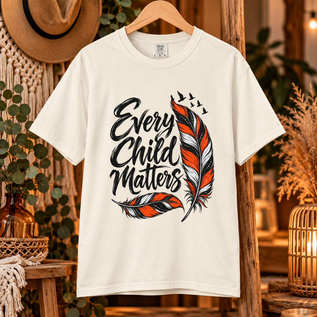 Comfort Colors® Every Child Matters Shirt | Orange Shirt Day Women Tee | Indigenous Owned Business | Orange Shirt Day T-Shirt