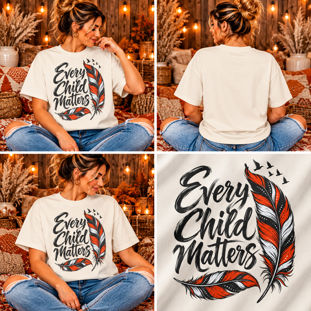 Comfort Colors® Every Child Matters Shirt | Orange Shirt Day Women Tee | Indigenous Owned Business | Orange Shirt Day T-Shirt