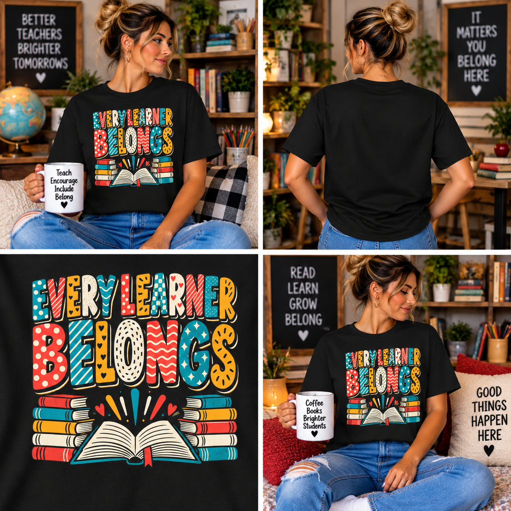 Comfort Colors® Every Learner Belongs T-Shirt, Inclusive Education Teacher Gift, Special Education Classroom, Back to School Teacher Shirt