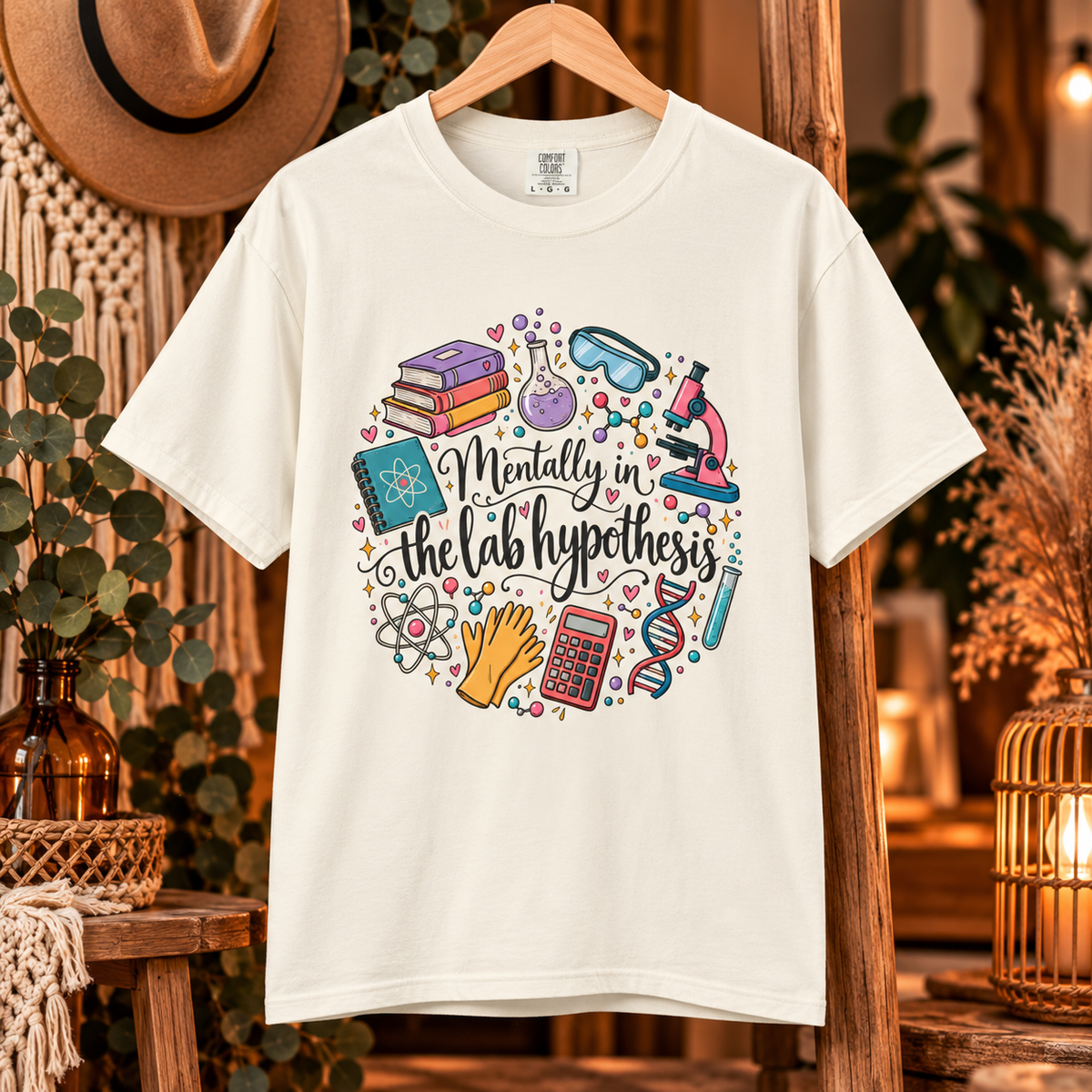 Comfort Colors® Mentally in the Lab Hypothesis Shirt, Funny Science Teacher Gift, STEM Chemistry Biology shirt, Lab Scientist Student Shirt