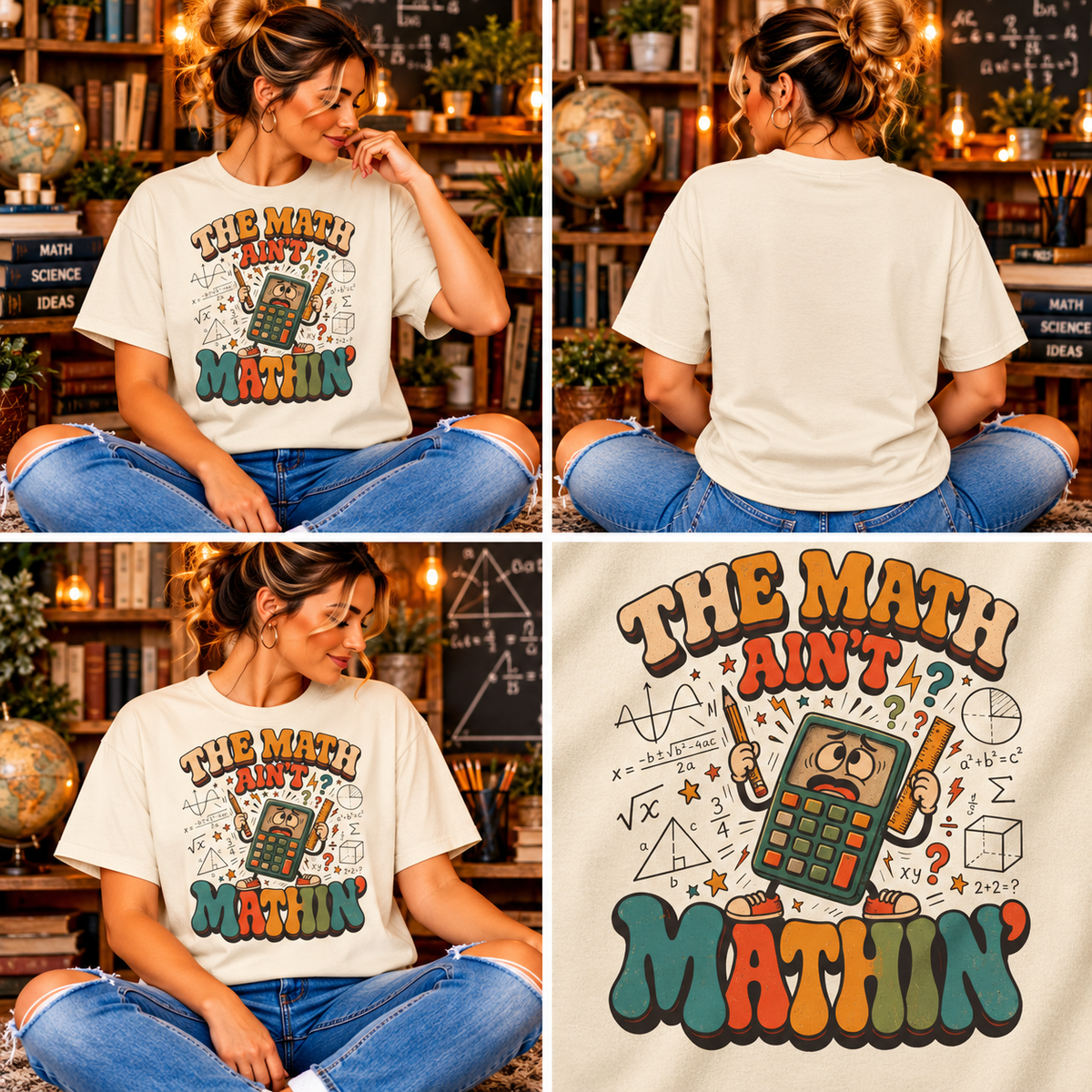 Comfort Colors® The Math Ain't Mathin' T-Shirt, Funny Math Teacher Gift, Retro Calculator Classroom Graphic Tee, Math Student Humor Shirt