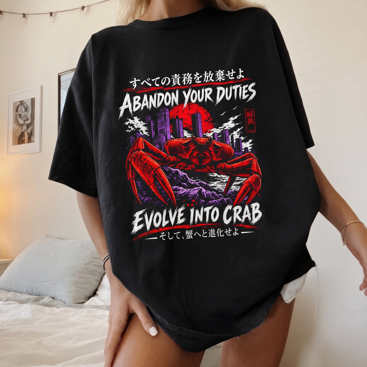 Comfort Colors® Abandon Your Duties Evolve Into Crab Funny T-Shirt