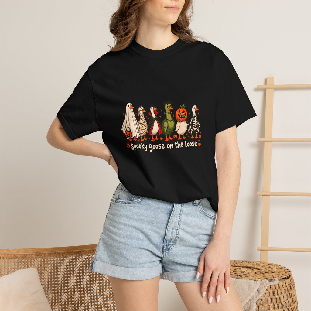 Camiseta divertida de ganso de Halloween Comfort Colors®, camisa de ganso espeluznante, camisa de Halloween, camiseta de ganso esqueleto, camisa de temporada espeluznante, camiseta espeluznante
