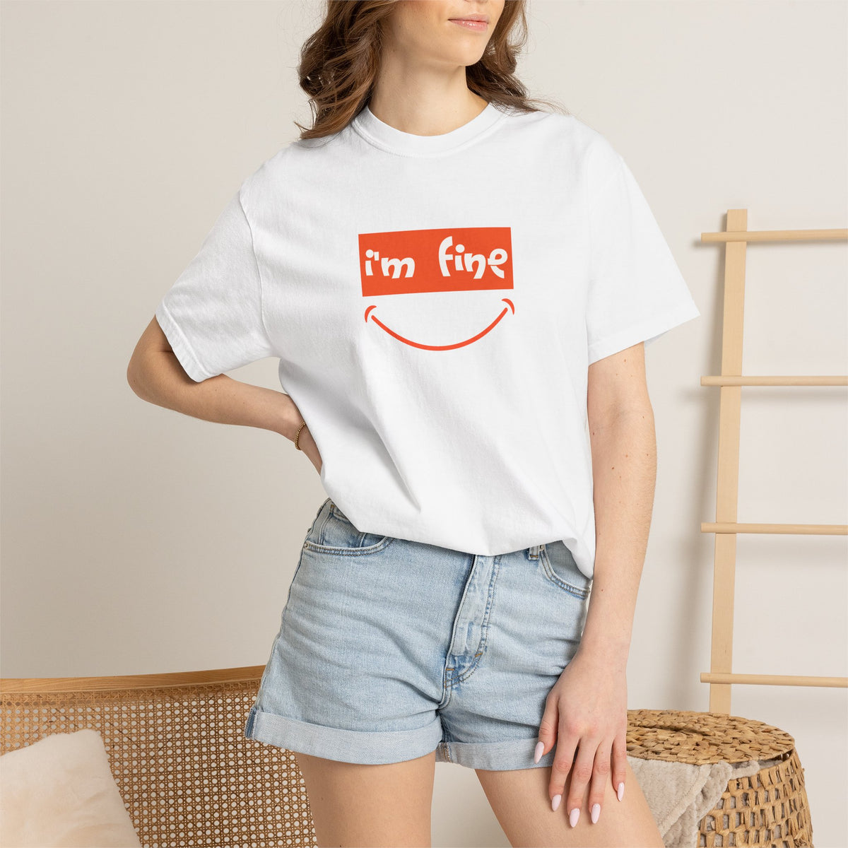 Comfort Colors® I'm Fine Shirt, Sarcastic Humor Shirt, Mental Health Shirt, Funny Therapy Gift, Therapy Shirt, Drowning Shirt, Gift for Her