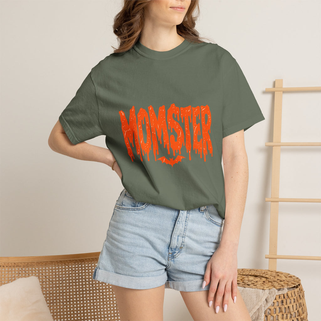 Comfort Colors® Momster Shirt, Retro Halloween Shirt, Spooky Mama Shirt, Mom Life Shirt, Funny Halloween, Tee, Spooky Season Shirt for Women