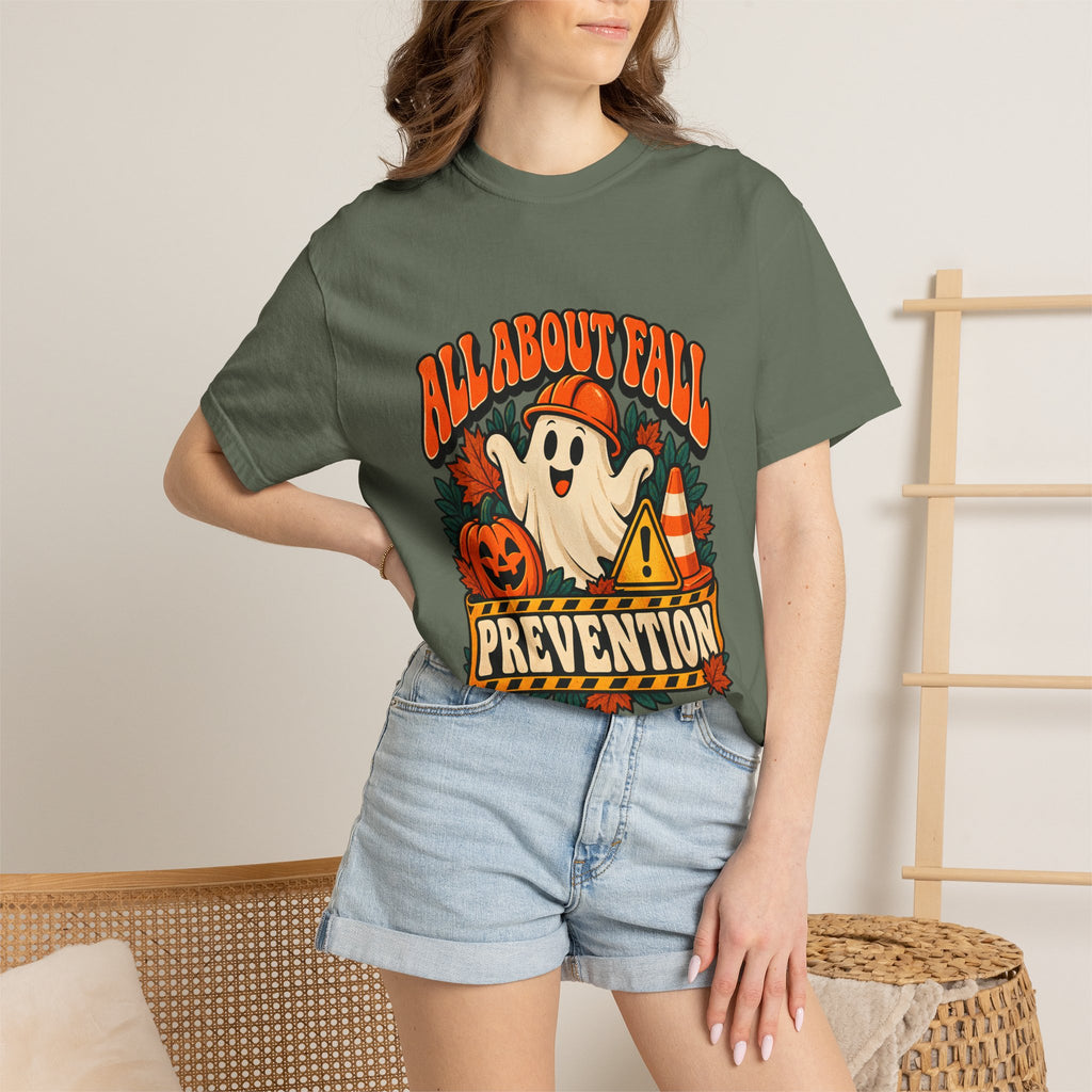 T-shirt Comfort Colors® All About Fall Prevention, cadeau amusant pour kinésithérapeute, t-shirt graphique pour ergothérapeute spécial Halloween