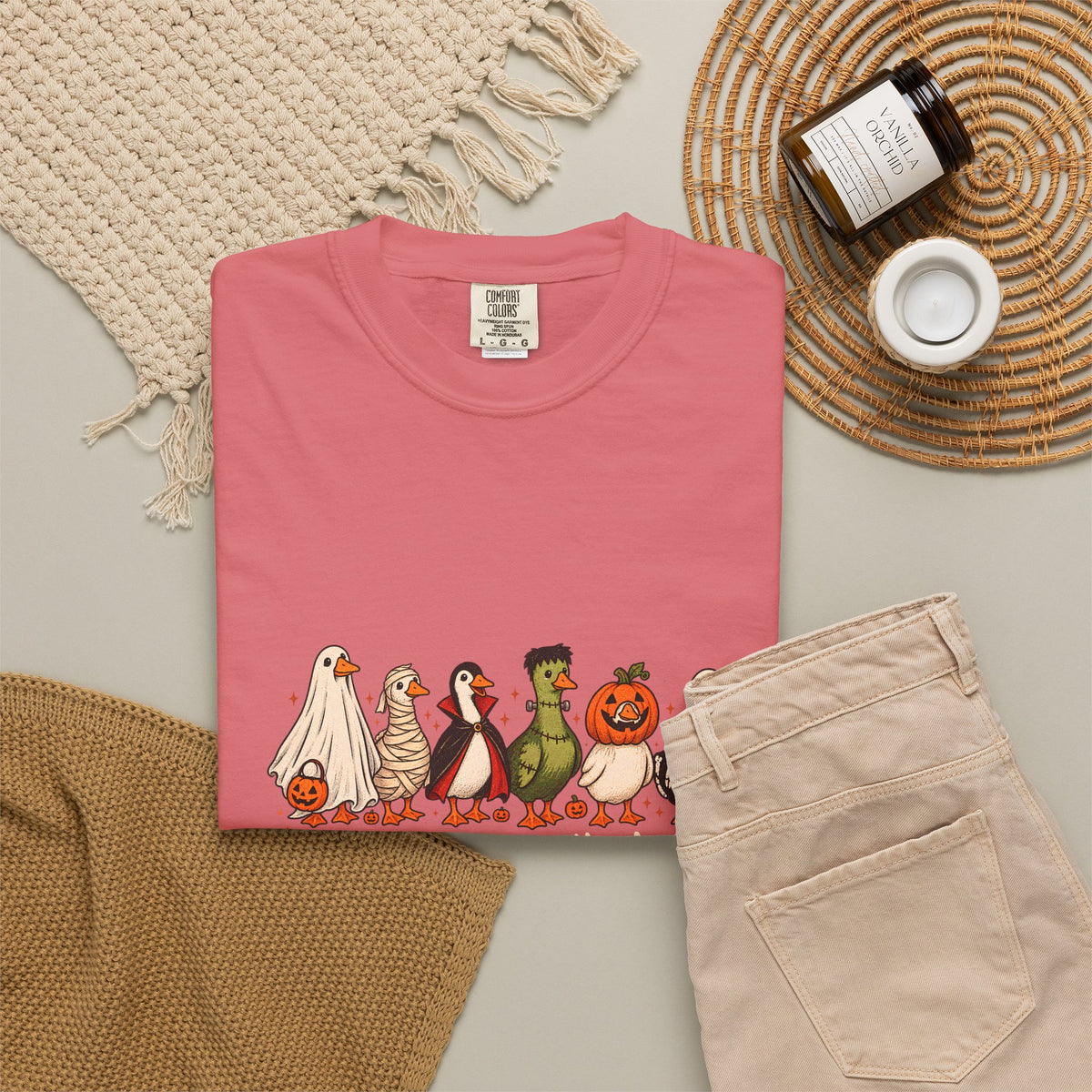 Camiseta divertida de ganso de Halloween Comfort Colors®, camisa de ganso espeluznante, camisa de Halloween, camiseta de ganso esqueleto, camisa de temporada espeluznante, camiseta espeluznante