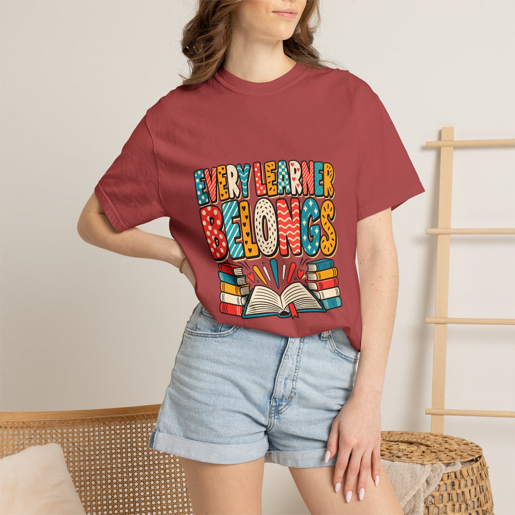 Comfort Colors® Every Learner Belongs T-Shirt, Inclusive Education Teacher Gift, Special Education Classroom, Back to School Teacher Shirt