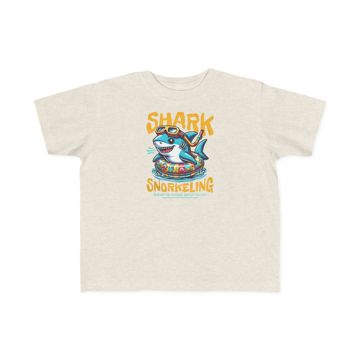 Shark Snorkeling Toddler Shirt, Funny Kids Beach Tee, Shark Graphic Tshirt, Summer Vacation Shirt for Boys Girls, Pool Party Gift for Kids