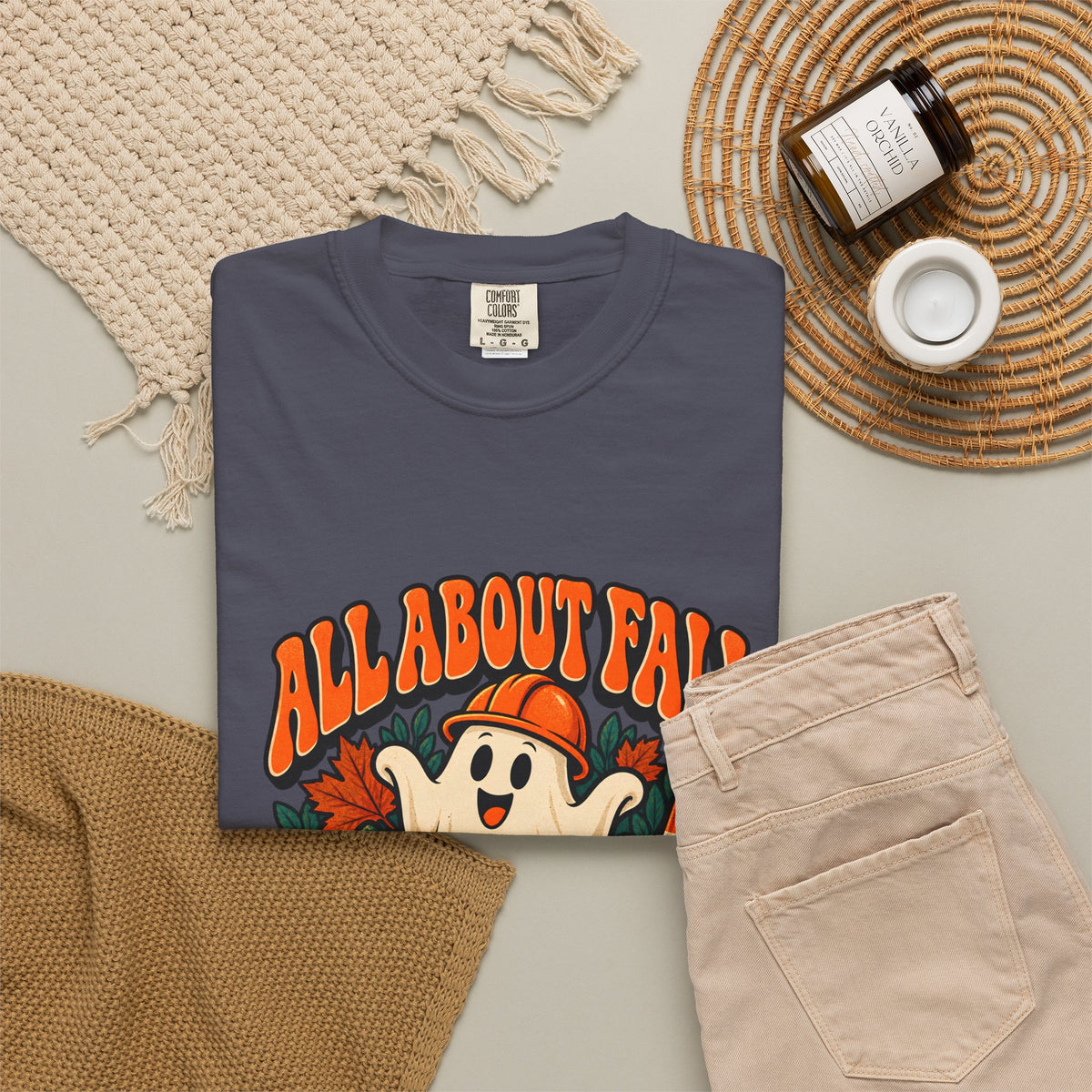 T-shirt Comfort Colors® All About Fall Prevention, cadeau amusant pour kinésithérapeute, t-shirt graphique pour ergothérapeute spécial Halloween