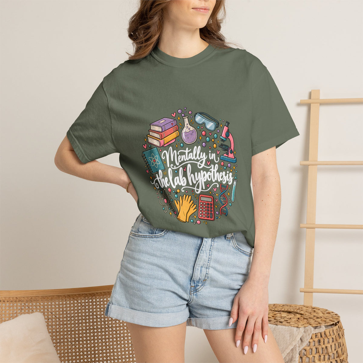 Comfort Colors® Mentally in the Lab Hypothesis Shirt, Funny Science Teacher Gift, STEM Chemistry Biology shirt, Lab Scientist Student Shirt