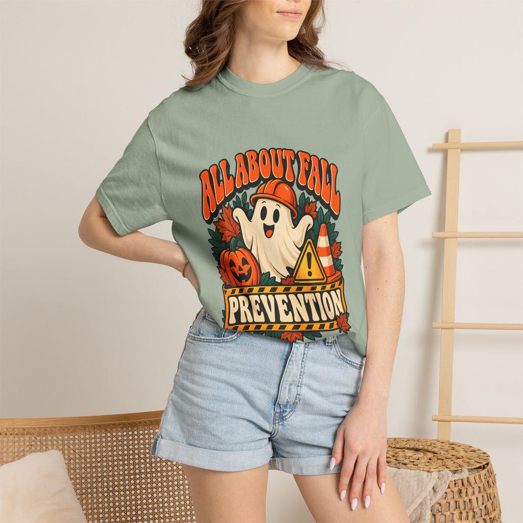 T-shirt Comfort Colors® All About Fall Prevention, cadeau amusant pour kinésithérapeute, t-shirt graphique pour ergothérapeute spécial Halloween