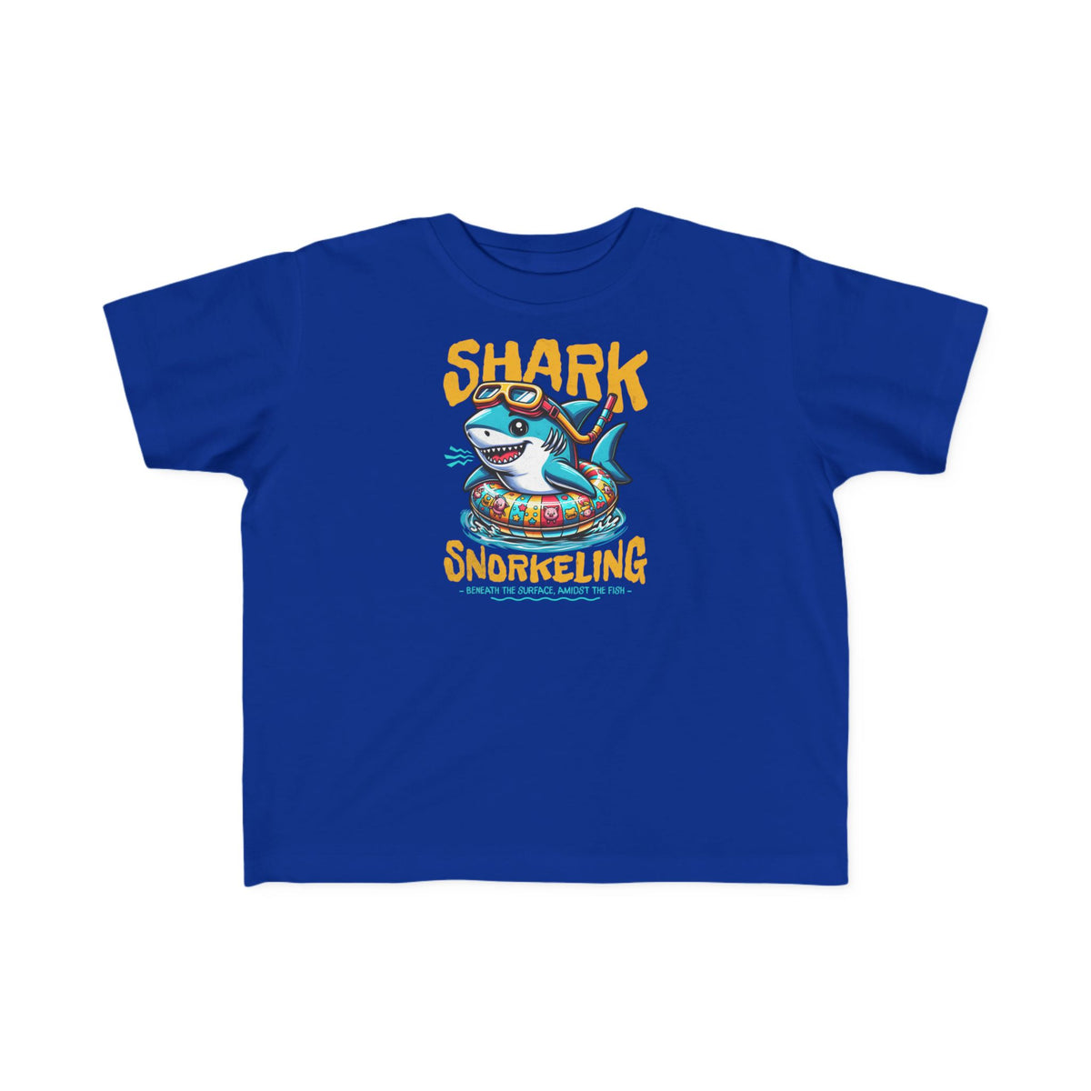 Shark Snorkeling Toddler Shirt, Funny Kids Beach Tee, Shark Graphic Tshirt, Summer Vacation Shirt for Boys Girls, Pool Party Gift for Kids