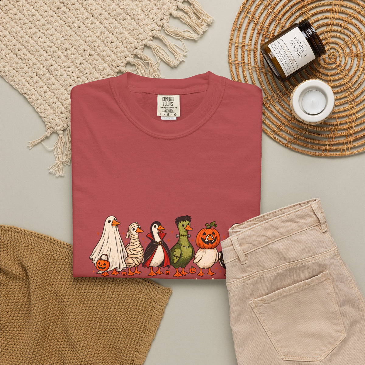 Camiseta divertida de ganso de Halloween Comfort Colors®, camisa de ganso espeluznante, camisa de Halloween, camiseta de ganso esqueleto, camisa de temporada espeluznante, camiseta espeluznante