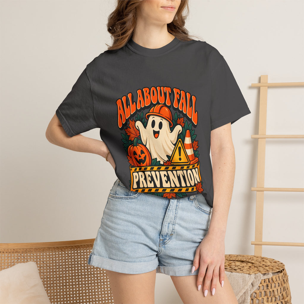 T-shirt Comfort Colors® All About Fall Prevention, cadeau amusant pour kinésithérapeute, t-shirt graphique pour ergothérapeute spécial Halloween