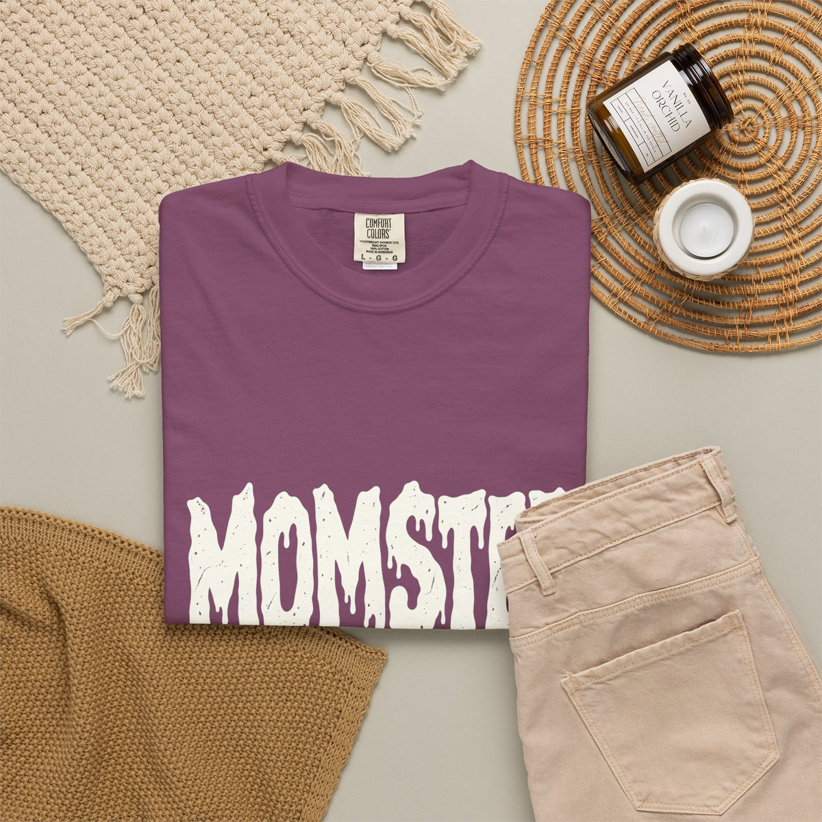 Comfort Colors® Momster Shirt, Retro Halloween Shirt, Spooky Mama Shirt, Mom Life Shirt, Funny Halloween, Tee, Spooky Season Shirt for Women