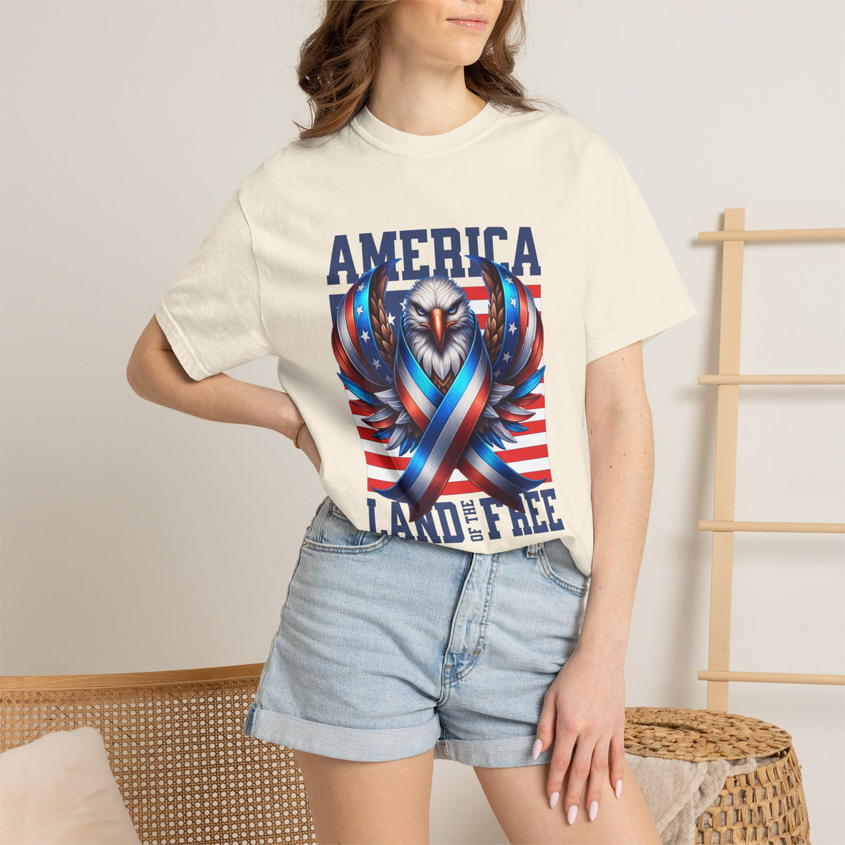 Comfort Colors® America Land of the Free Tshirt, America 250 Shirt, 4th of July Shirt, USA Independence Day Shirt, America Anniversary shirt