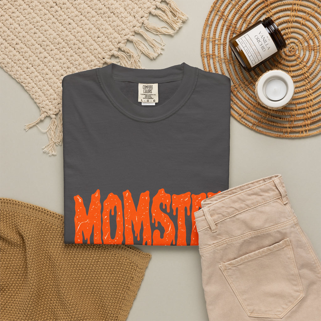 Comfort Colors® Momster Shirt, Retro Halloween Shirt, Spooky Mama Shirt, Mom Life Shirt, Funny Halloween, Tee, Spooky Season Shirt for Women