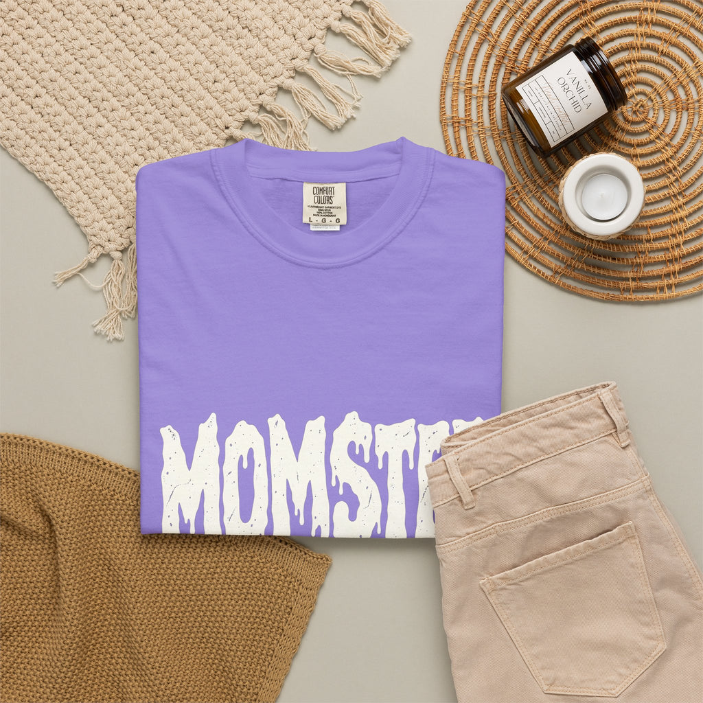 Comfort Colors® Momster Shirt, Retro Halloween Shirt, Spooky Mama Shirt, Mom Life Shirt, Funny Halloween, Tee, Spooky Season Shirt for Women