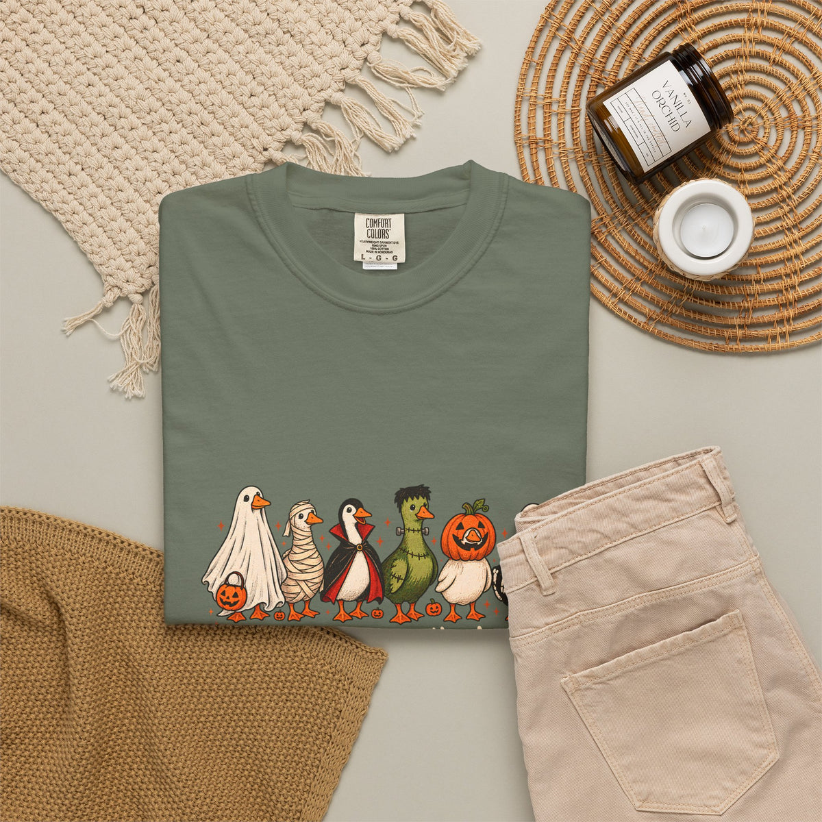 Camiseta divertida de ganso de Halloween Comfort Colors®, camisa de ganso espeluznante, camisa de Halloween, camiseta de ganso esqueleto, camisa de temporada espeluznante, camiseta espeluznante