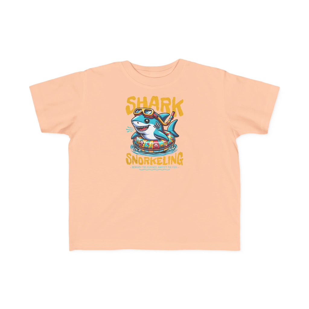 Shark Snorkeling Toddler Shirt, Funny Kids Beach Tee, Shark Graphic Tshirt, Summer Vacation Shirt for Boys Girls, Pool Party Gift for Kids