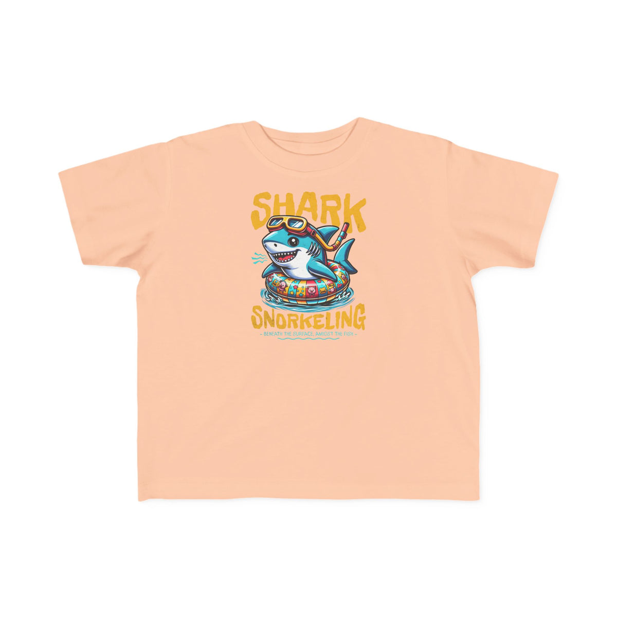 Shark Snorkeling Toddler Shirt, Funny Kids Beach Tee, Shark Graphic Tshirt, Summer Vacation Shirt for Boys Girls, Pool Party Gift for Kids