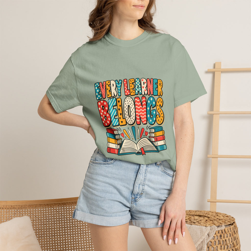 Comfort Colors® Every Learner Belongs T-Shirt, Inclusive Education Teacher Gift, Special Education Classroom, Back to School Teacher Shirt