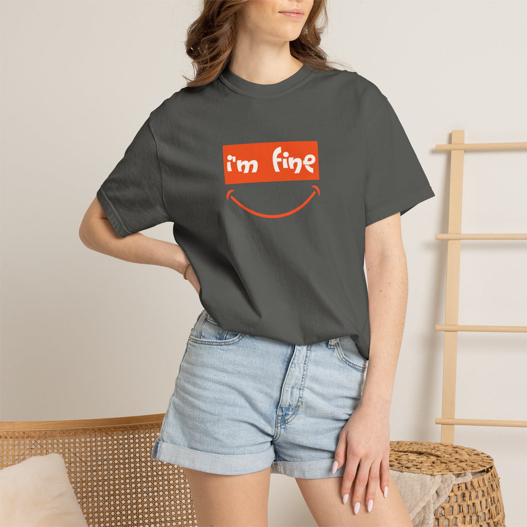 Comfort Colors® I'm Fine Shirt, Sarcastic Humor Shirt, Mental Health Shirt, Funny Therapy Gift, Therapy Shirt, Drowning Shirt, Gift for Her
