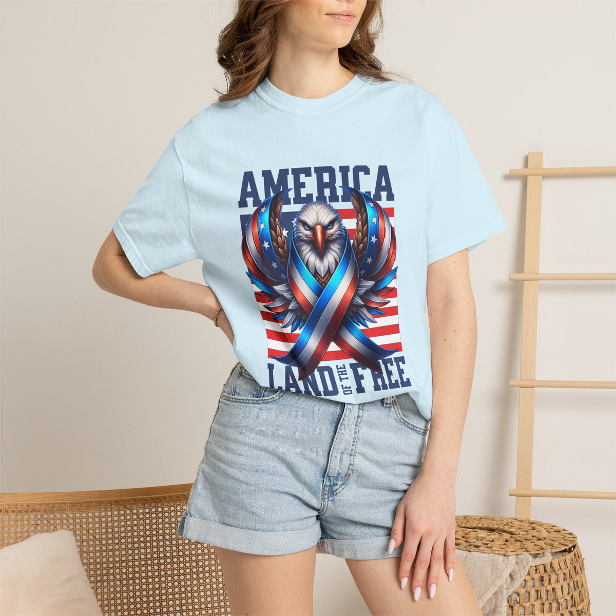 Comfort Colors® America Land of the Free Tshirt, America 250 Shirt, 4th of July Shirt, USA Independence Day Shirt, America Anniversary shirt
