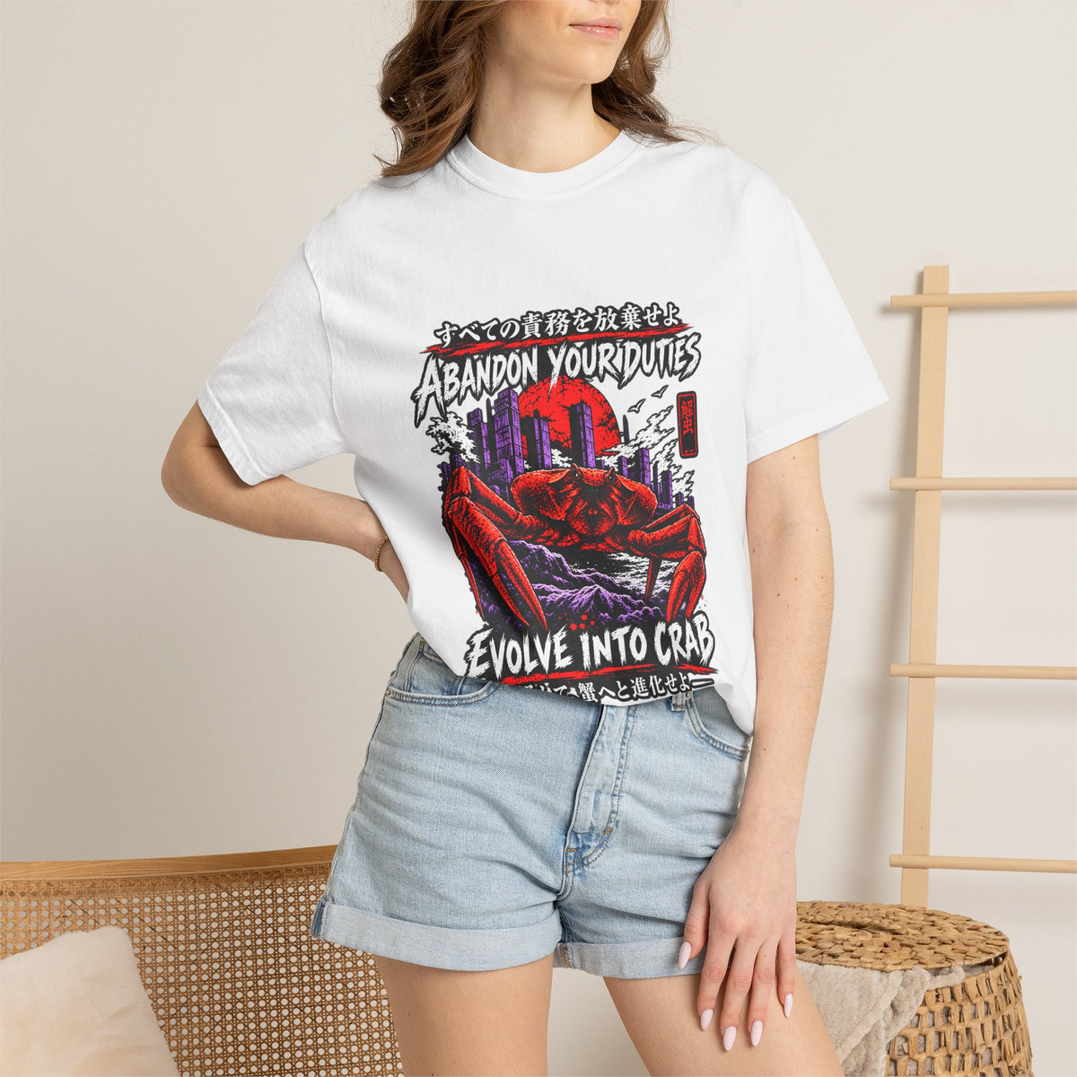 Comfort Colors® Abandon Your Duties Evolve Into Crab Funny T-Shirt