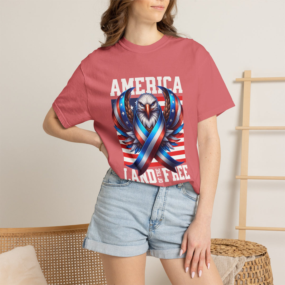 Comfort Colors® America Land of the Free Tshirt, America 250 Shirt, 4th of July Shirt, USA Independence Day Shirt, America Anniversary shirt