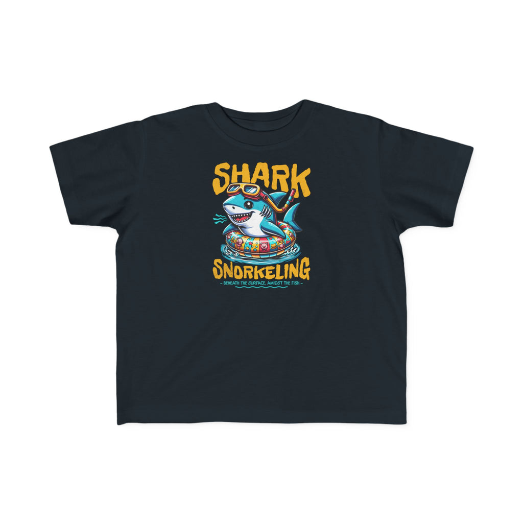 Shark Snorkeling Toddler Shirt, Funny Kids Beach Tee, Shark Graphic Tshirt, Summer Vacation Shirt for Boys Girls, Pool Party Gift for Kids