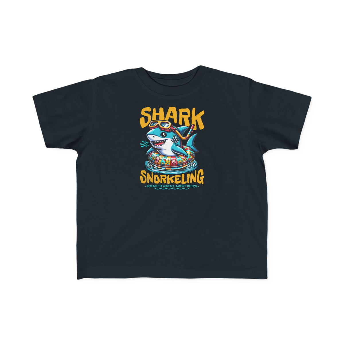 Shark Snorkeling Toddler Shirt, Funny Kids Beach Tee, Shark Graphic Tshirt, Summer Vacation Shirt for Boys Girls, Pool Party Gift for Kids