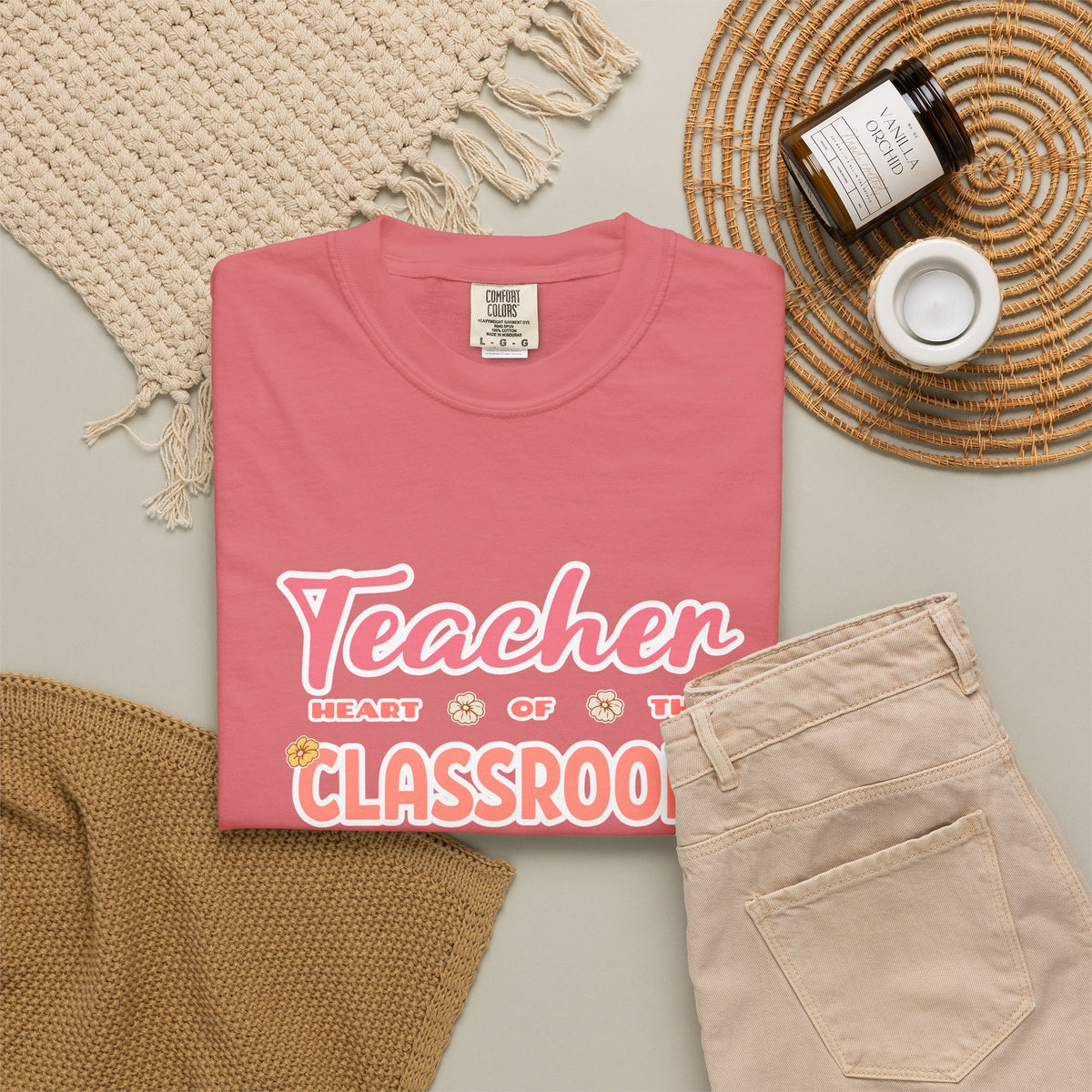 Comfort Colors® Teacher Heart of the Classroom Shirt, Teacher Appreciation Gift, Teacher Tee, Back to School Shirt, End of Year Teacher Gift
