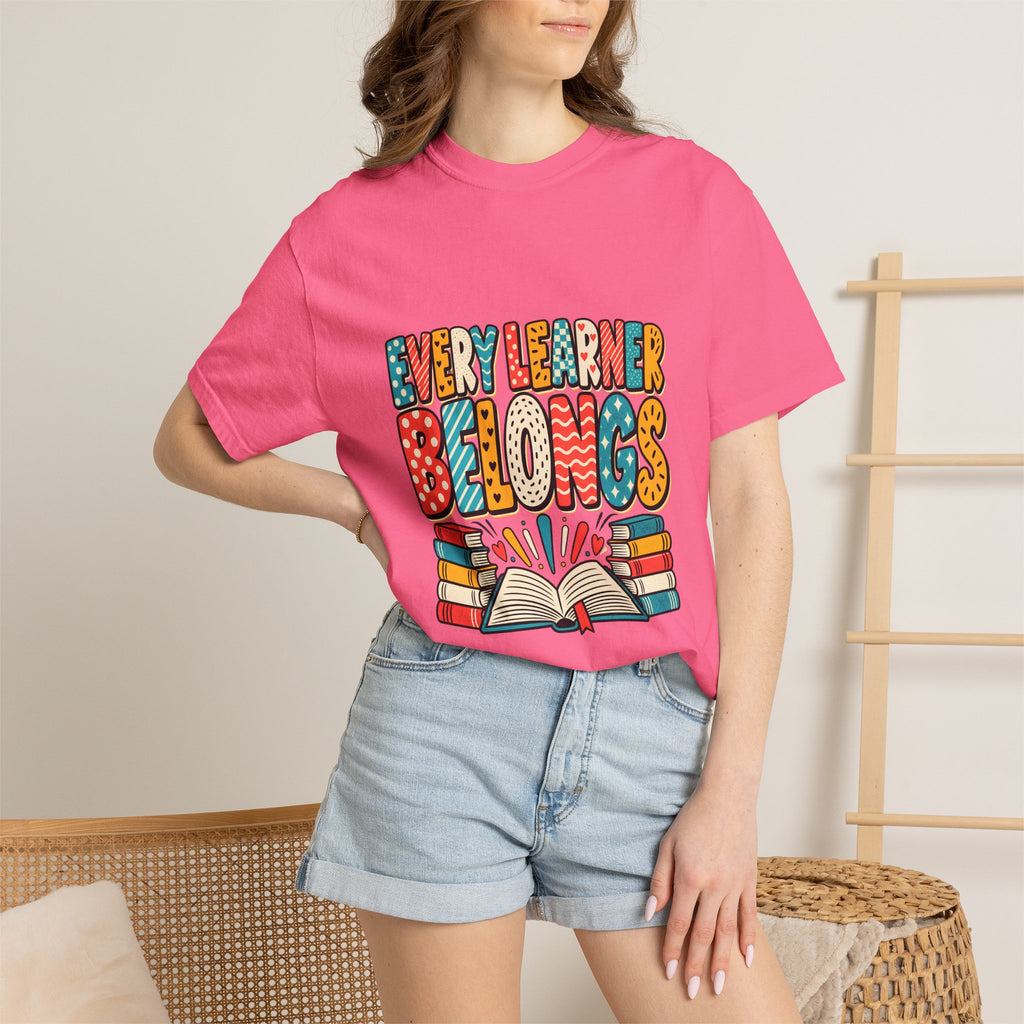 Comfort Colors® Every Learner Belongs T-Shirt, Inclusive Education Teacher Gift, Special Education Classroom, Back to School Teacher Shirt