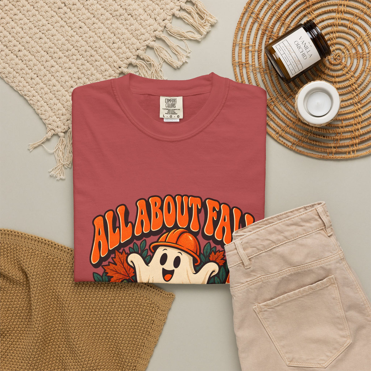 T-shirt Comfort Colors® All About Fall Prevention, cadeau amusant pour kinésithérapeute, t-shirt graphique pour ergothérapeute spécial Halloween