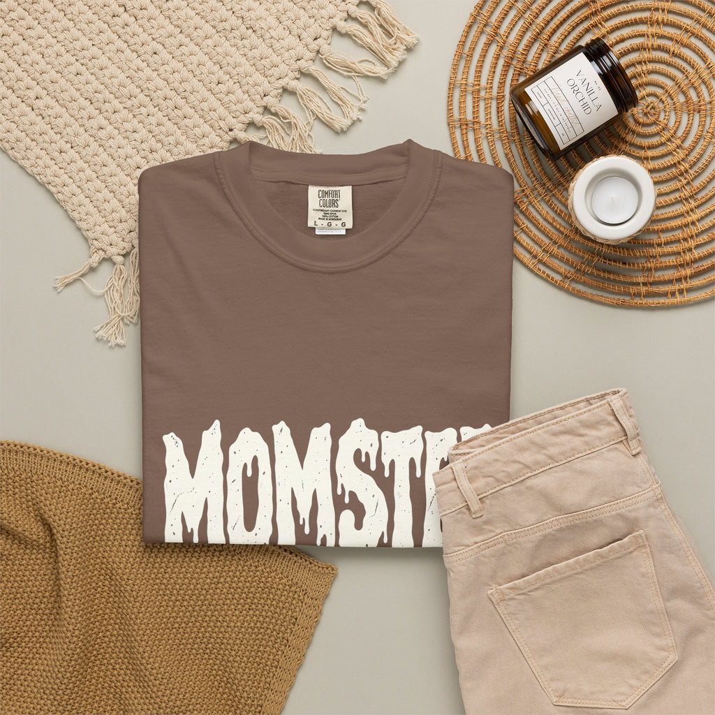 Comfort Colors® Momster Shirt, Retro Halloween Shirt, Spooky Mama Shirt, Mom Life Shirt, Funny Halloween, Tee, Spooky Season Shirt for Women