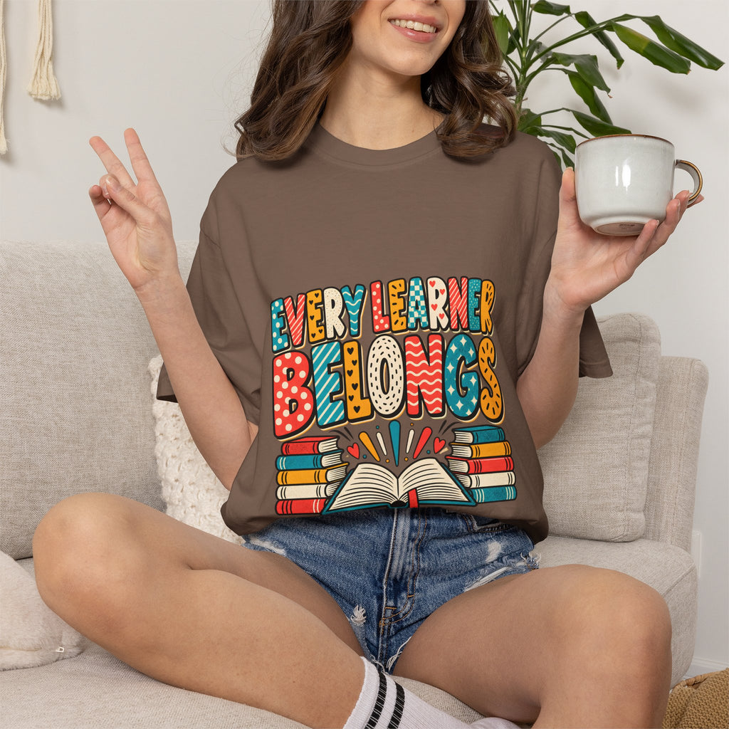 Comfort Colors® Every Learner Belongs T-Shirt, Inclusive Education Teacher Gift, Special Education Classroom, Back to School Teacher Shirt