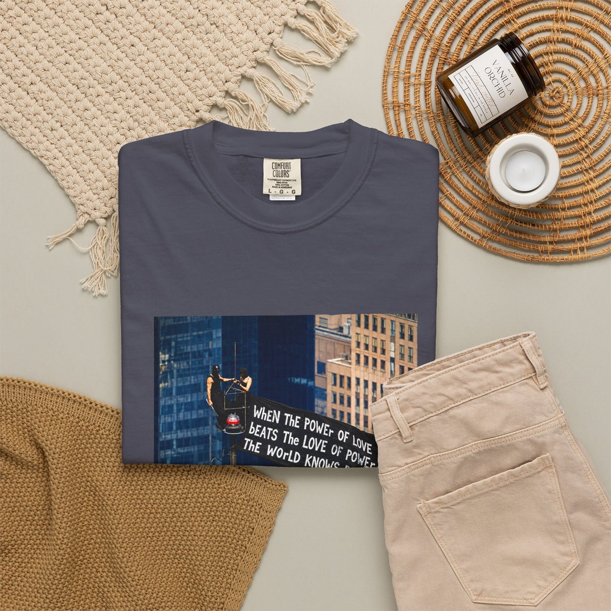 Comfort Colors® When The Power of Love Beats The Love of Power The World Knows Peace T-shirt, arrested for love shirt