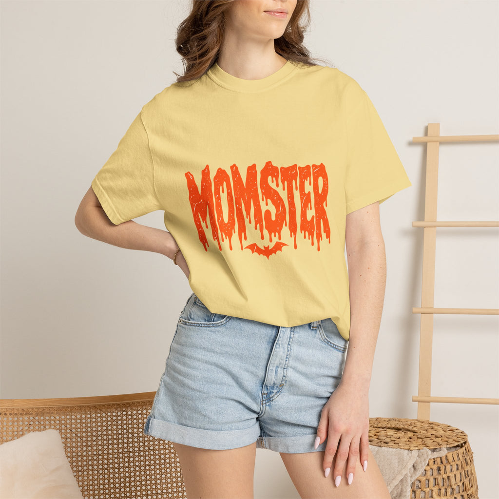Comfort Colors® Momster Shirt, Retro Halloween Shirt, Spooky Mama Shirt, Mom Life Shirt, Funny Halloween, Tee, Spooky Season Shirt for Women