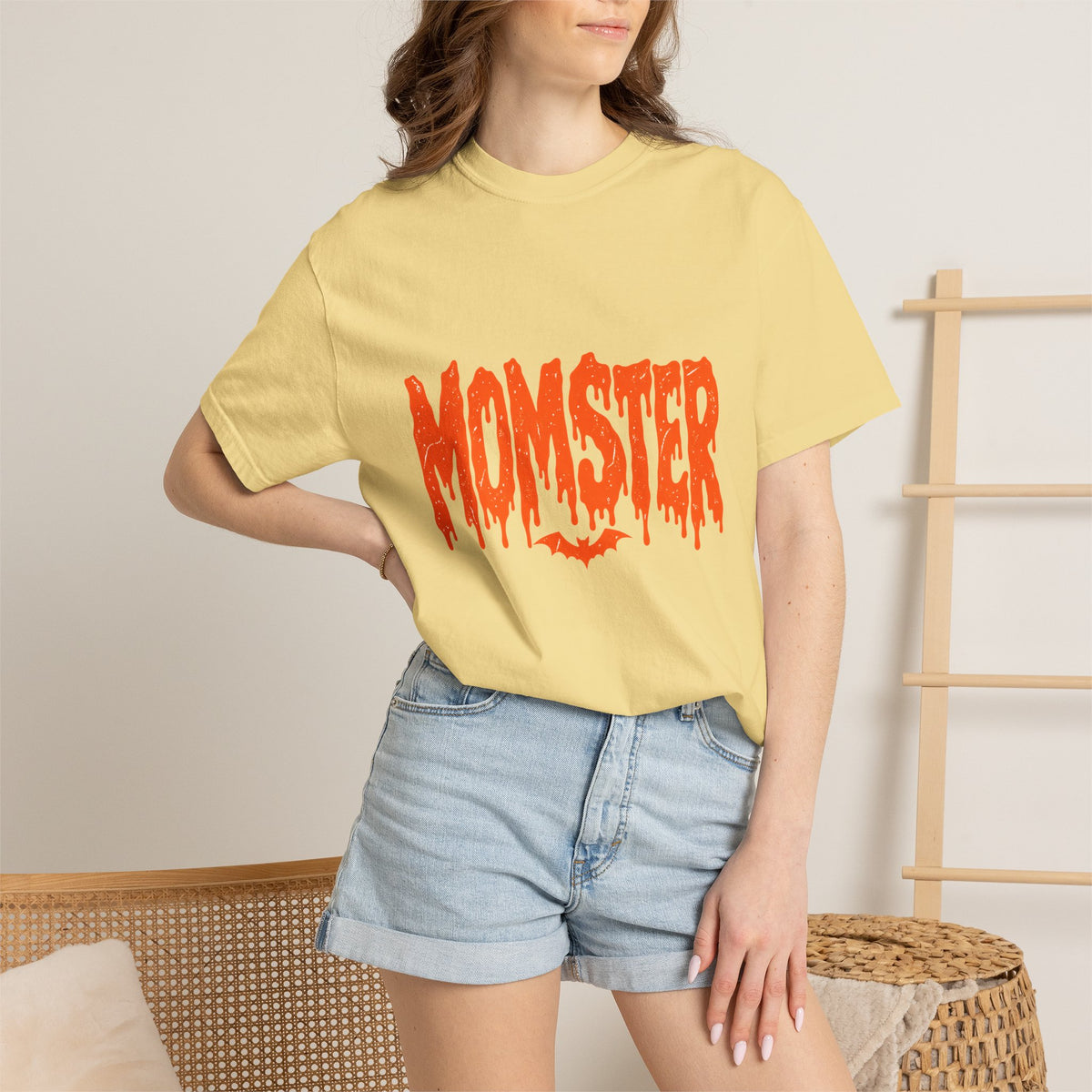 Comfort Colors® Momster Shirt, Retro Halloween Shirt, Spooky Mama Shirt, Mom Life Shirt, Funny Halloween, Tee, Spooky Season Shirt for Women