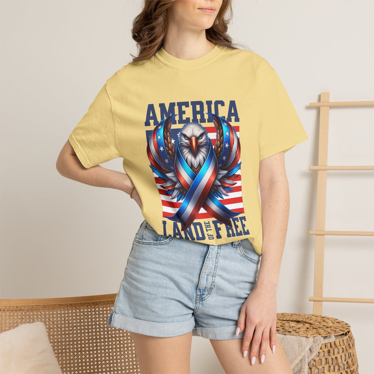 Comfort Colors® America Land of the Free Tshirt, America 250 Shirt, 4th of July Shirt, USA Independence Day Shirt, America Anniversary shirt