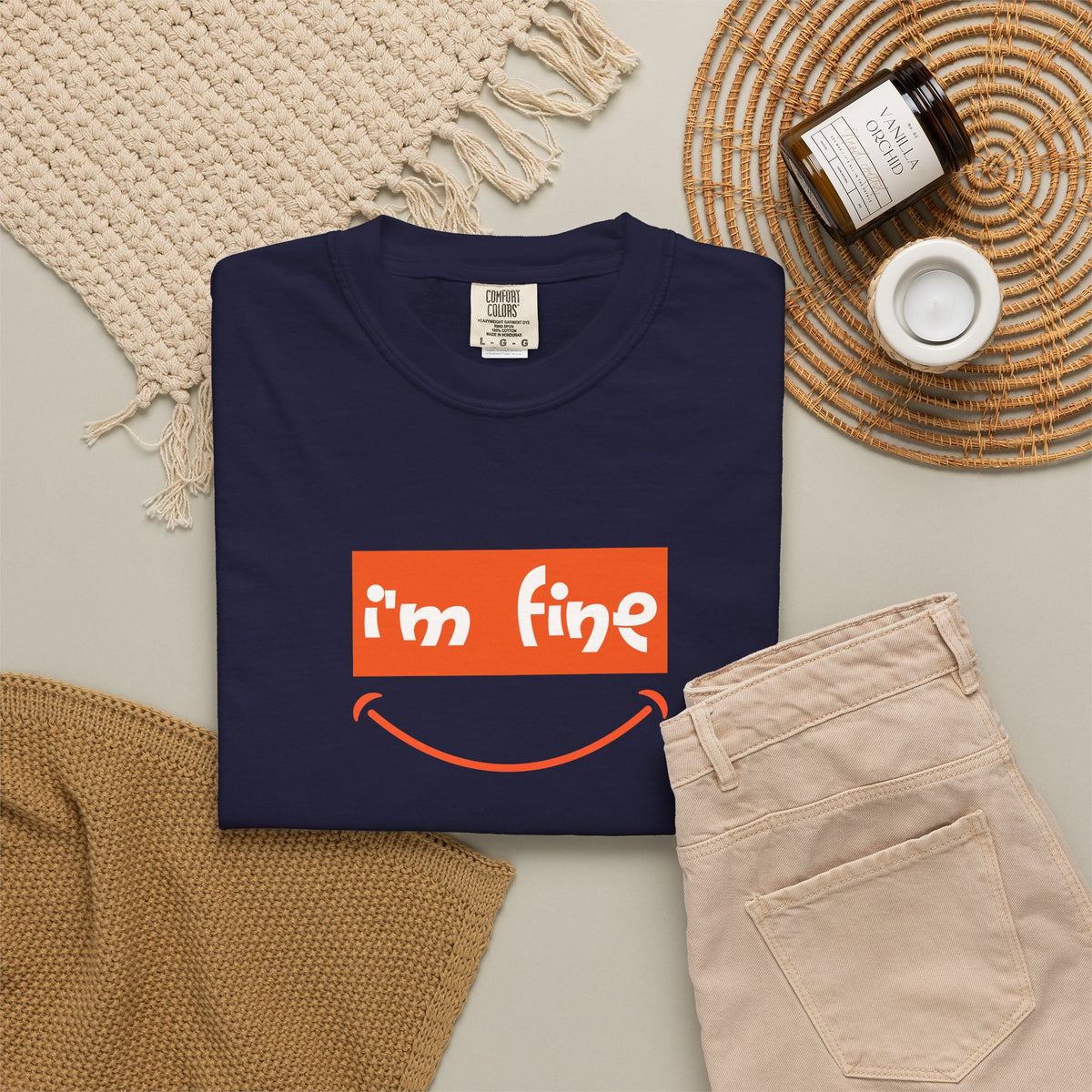 Comfort Colors® I'm Fine Shirt, Sarcastic Humor Shirt, Mental Health Shirt, Funny Therapy Gift, Therapy Shirt, Drowning Shirt, Gift for Her