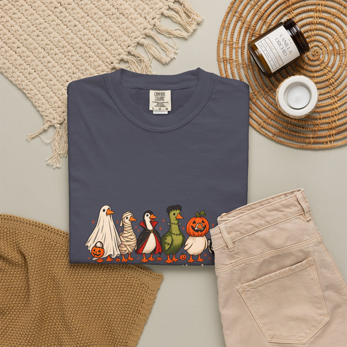 Camiseta divertida de ganso de Halloween Comfort Colors®, camisa de ganso espeluznante, camisa de Halloween, camiseta de ganso esqueleto, camisa de temporada espeluznante, camiseta espeluznante