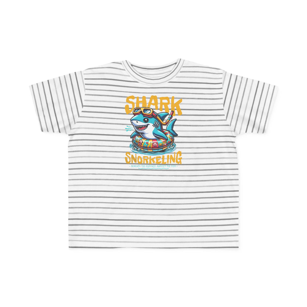 Shark Snorkeling Toddler Shirt, Funny Kids Beach Tee, Shark Graphic Tshirt, Summer Vacation Shirt for Boys Girls, Pool Party Gift for Kids